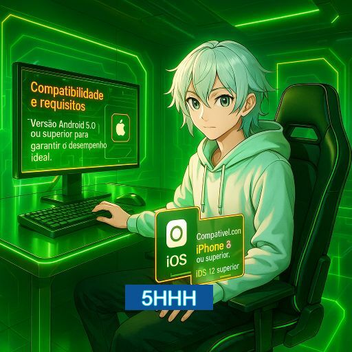 Imagem promocional do app oficial 5HHH destacando a conveniência de jogar cassino online pelo celular ou navegador