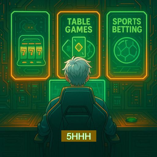 Imagem promocional do app oficial 5HHH destacando a conveniência de jogar cassino online pelo celular ou navegador
