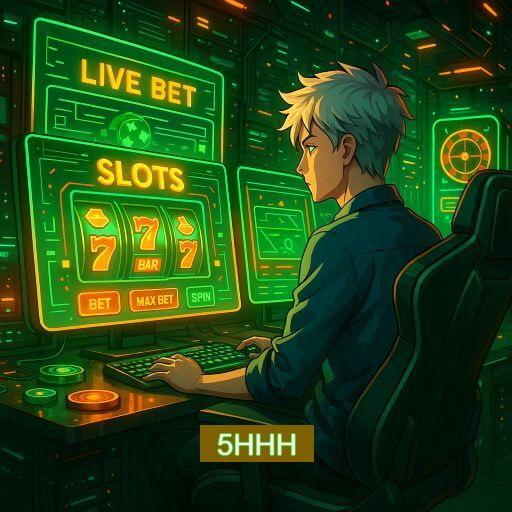 Imagem promocional do app oficial 5HHH destacando a conveniência de jogar cassino online pelo celular ou navegador